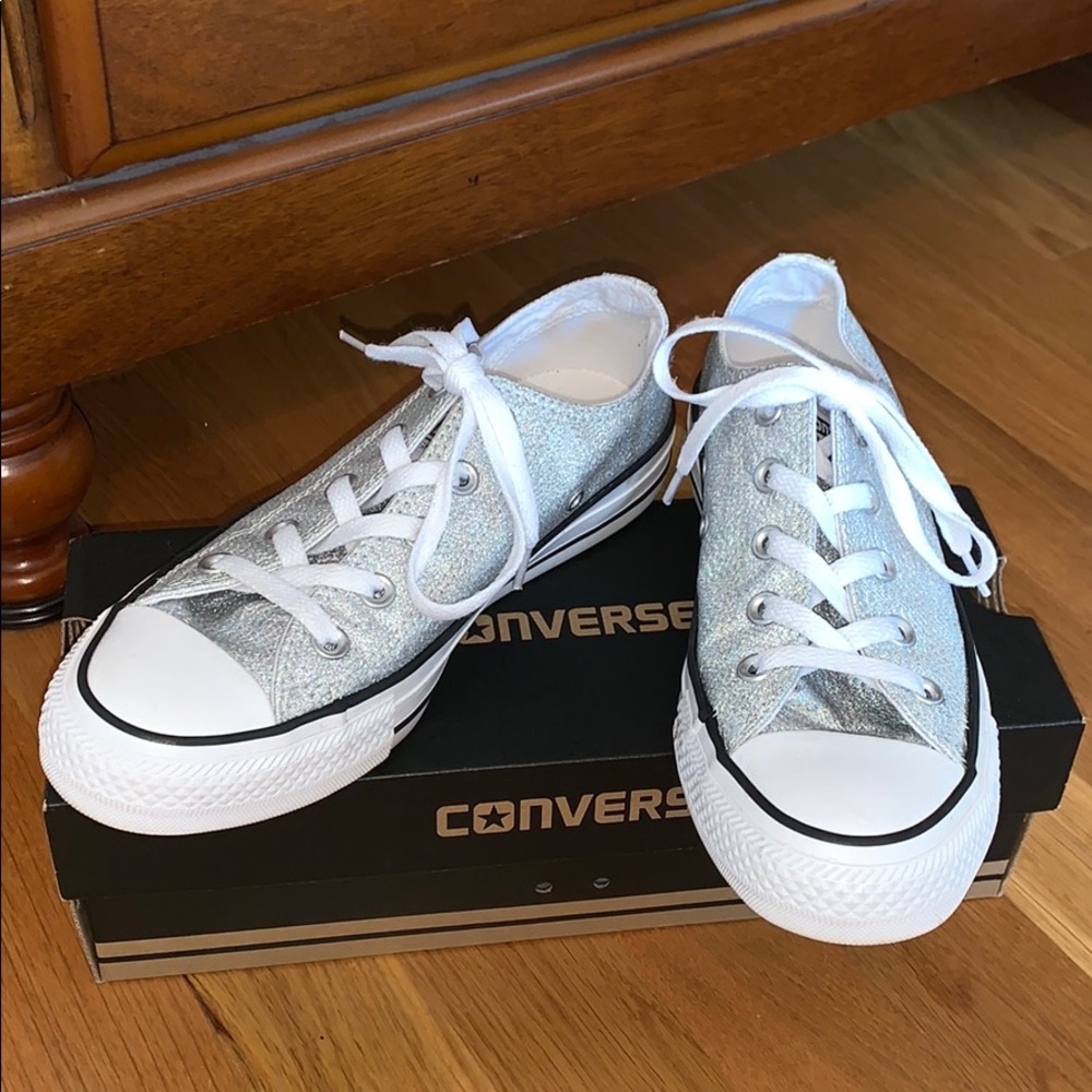 Silver Converse Sneakers